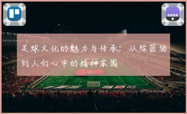 足球文化的魅力与传承：从绿茵场到人们心中的精神家园